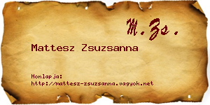 Mattesz Zsuzsanna névjegykártya