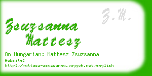 zsuzsanna mattesz business card